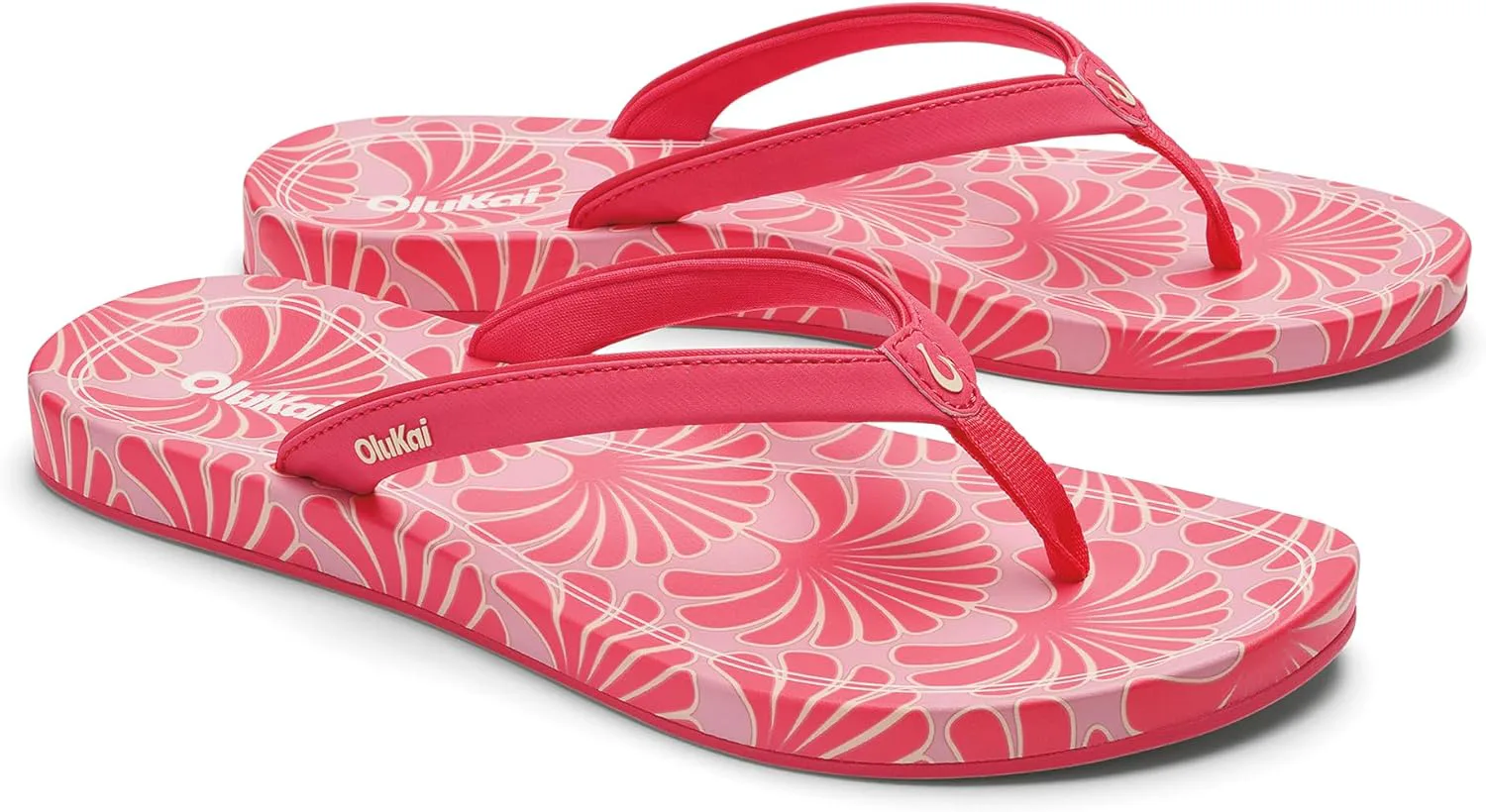 Женские пляжные сандалии OLUKAI Uiki, быстро сохнущие шлепанцы, водоотталкивающие, с подошвой с сцеплением на мокрой поверхности и анатомической стелькой, розовый — фото 3