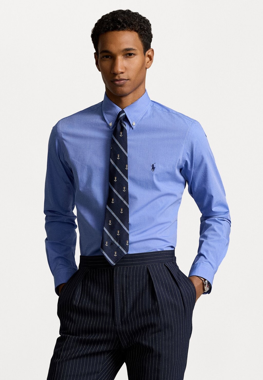 

Рубашка Polo Ralph Lauren, цвет blue end on end