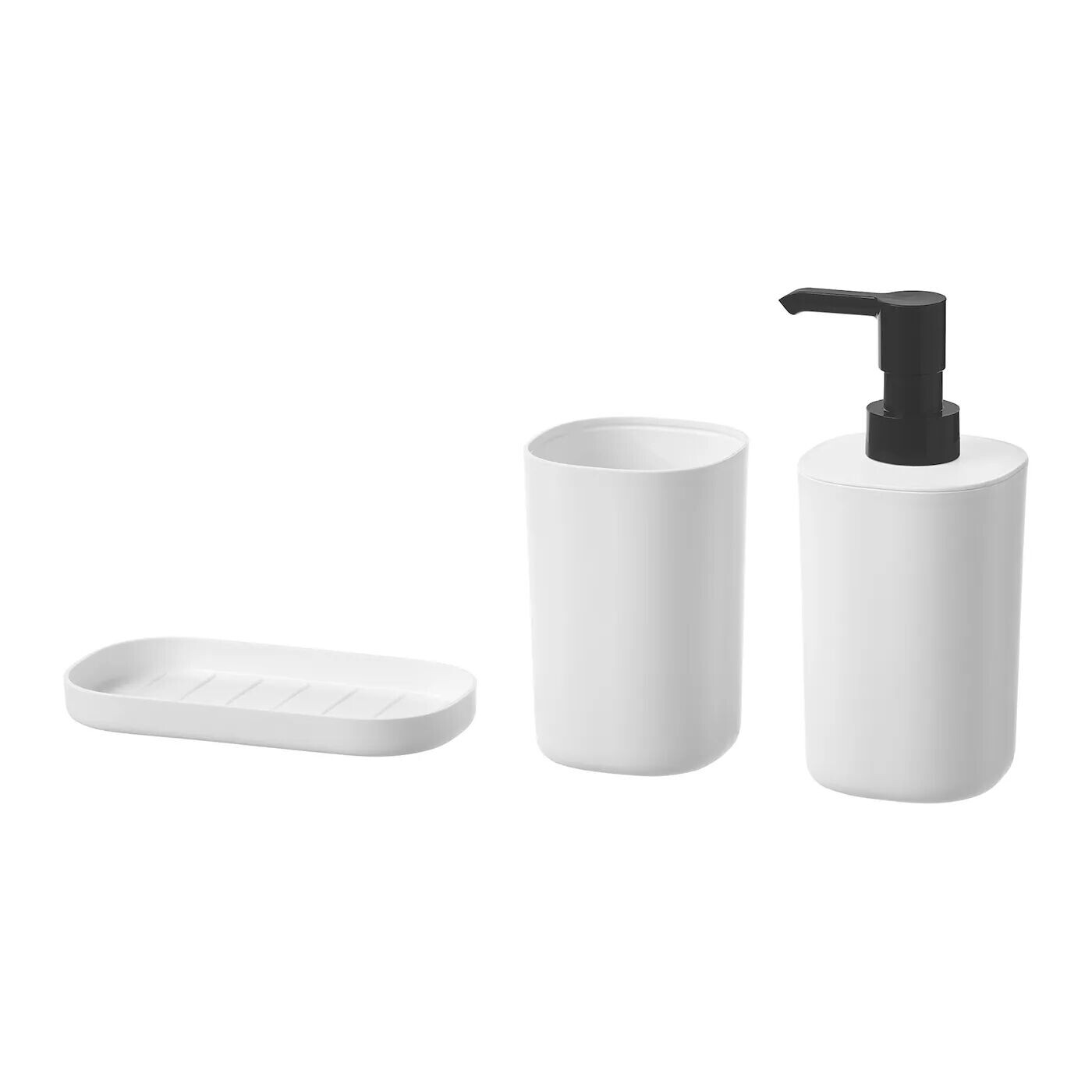 

Набор для ванной комнаты, 3 предмета, белый, STORAVAN IKEA