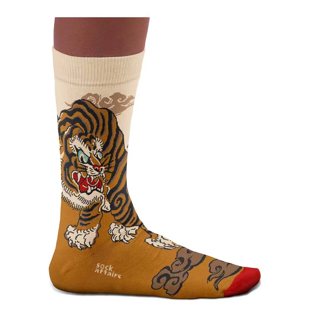 

Носки Sock Affairs Traditional Tiger Tattoo long, коричневый