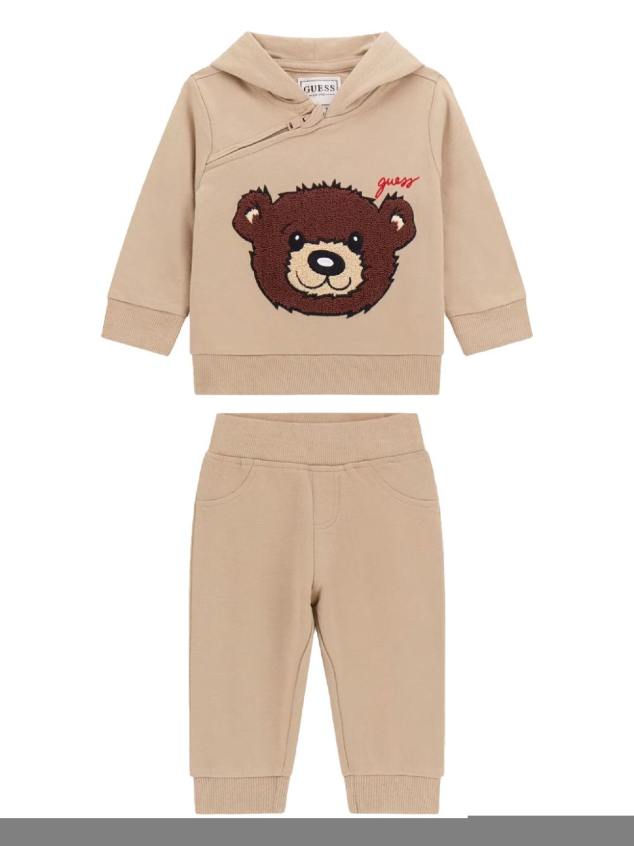 

Спортивный костюм с рисунком медведя для детей guess kids, нейтральный цвет