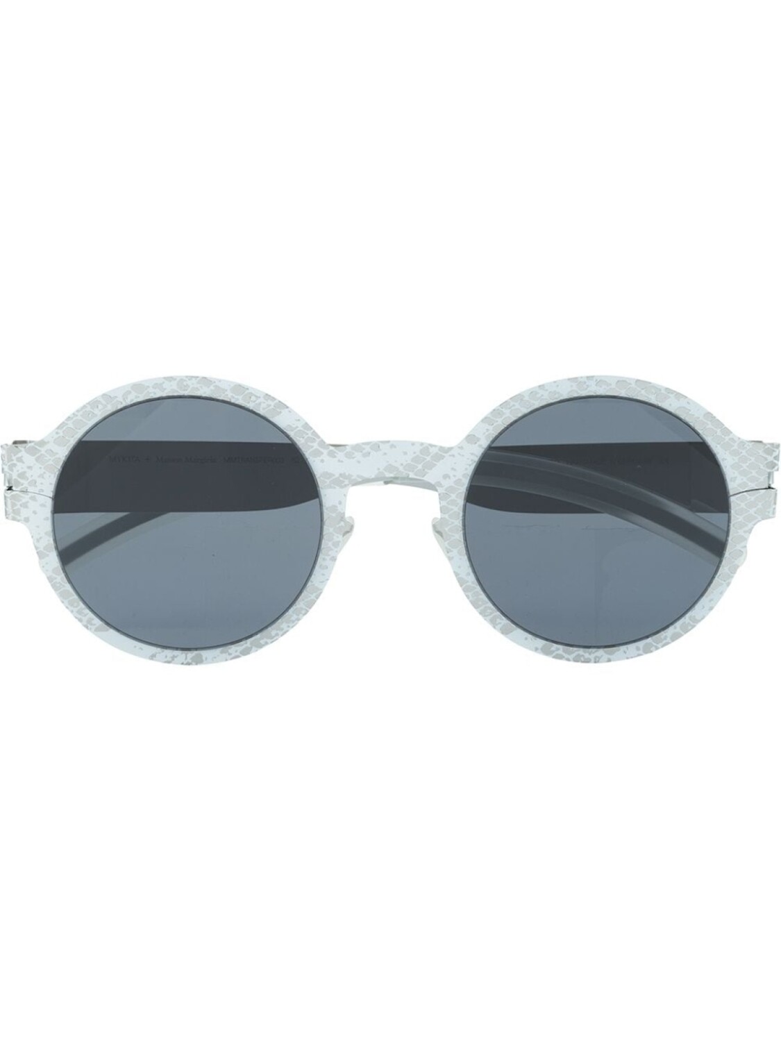 

Mykita солнцезащитные очки в круглой оправе со змеиным принтом, белый