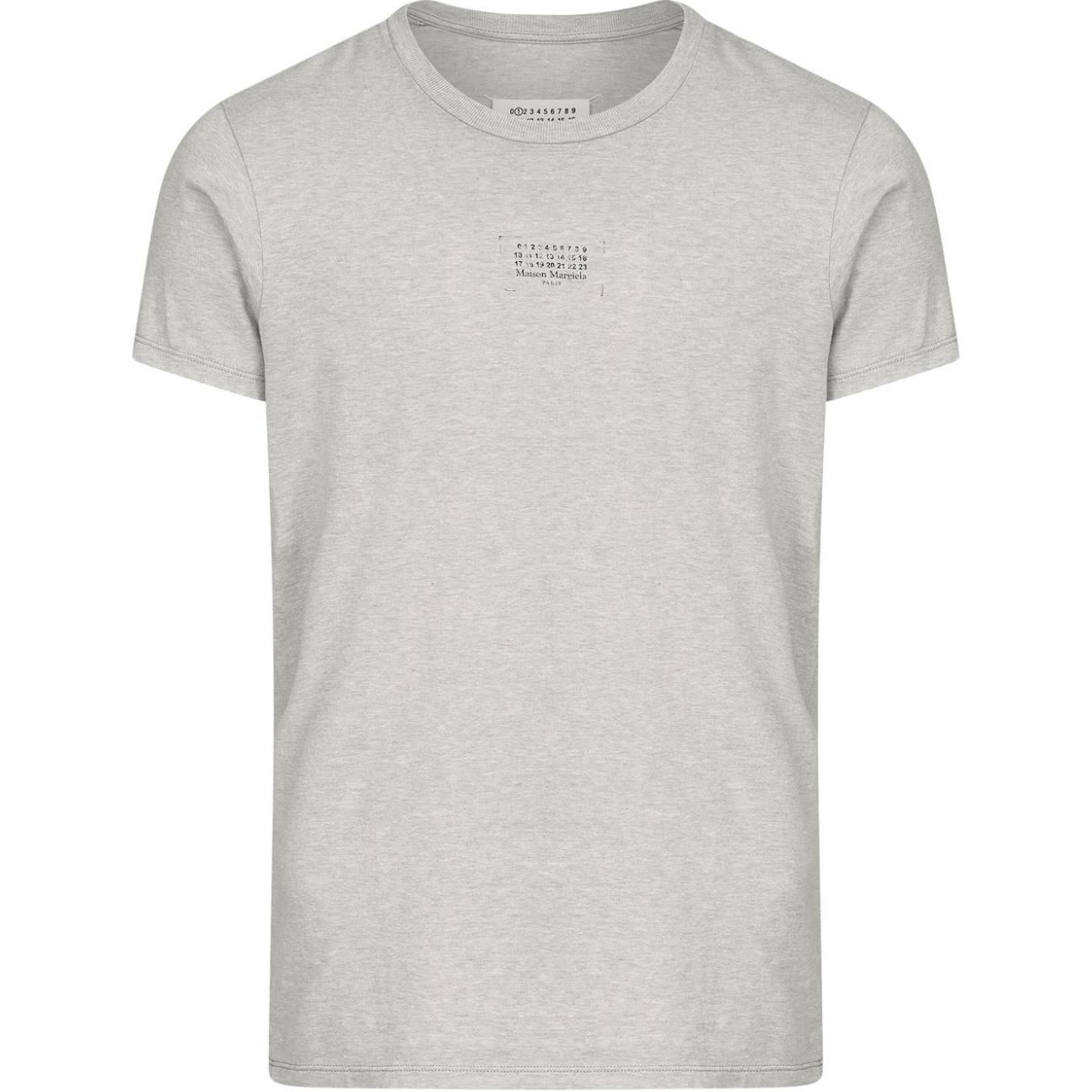 

Футболка с принтом в виде цифр Maison Margiela, светло-серый