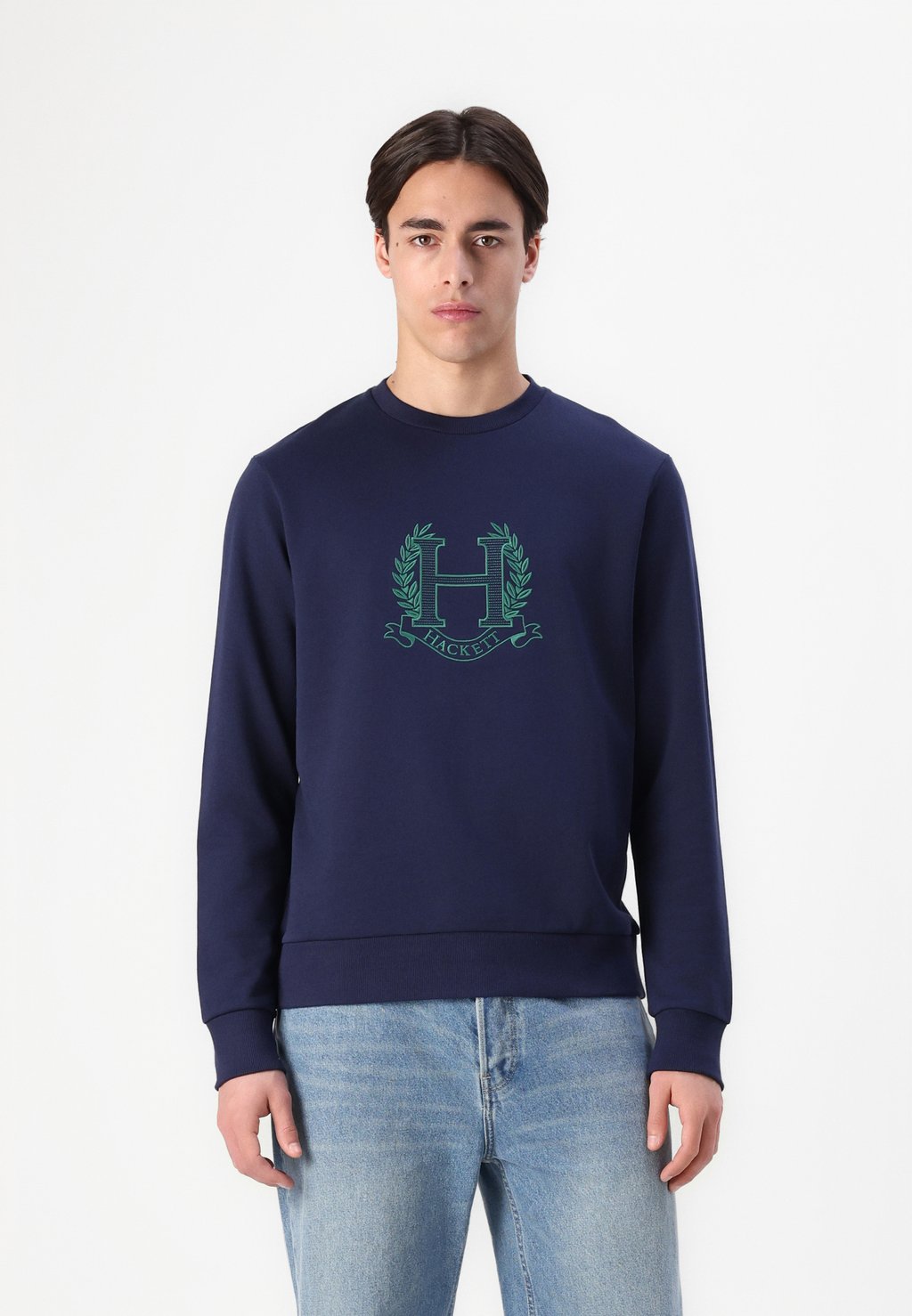 

Толстовка HERITAGE CREST CREW Hackett London, темно-синий