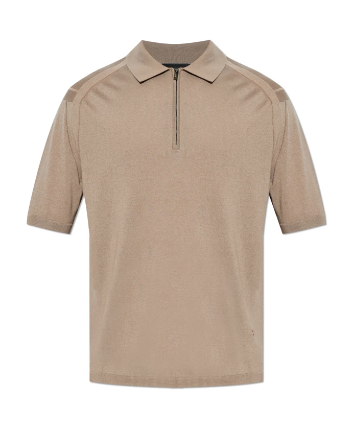 

Поло с логотипом Emporio Armani, бежевый