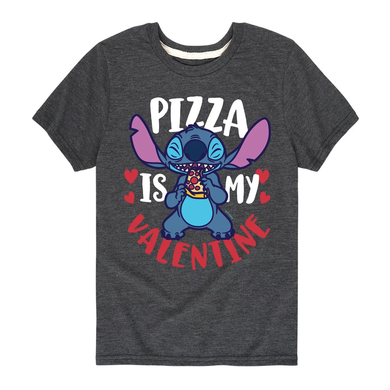

Футболка Disney's Lilo & Stitch с рисунком Pizza Valentine для мальчиков 8–20 лет Licensed Character, серый