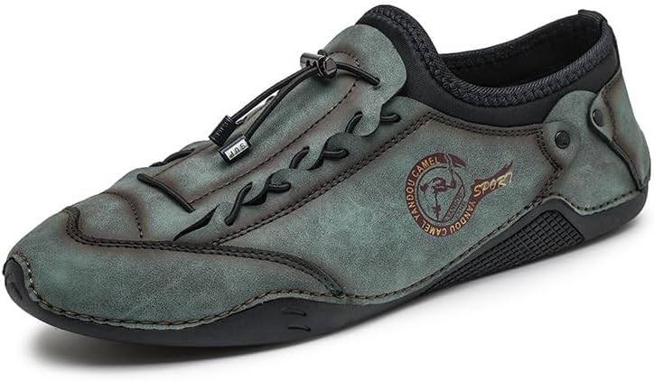 

Мужские повседневные кожаные лоферы Легкие Мягкие Комфортные Оксфорды Нескользящие Дышащие Туфли для прогулок и вождения Asifn, зеленый