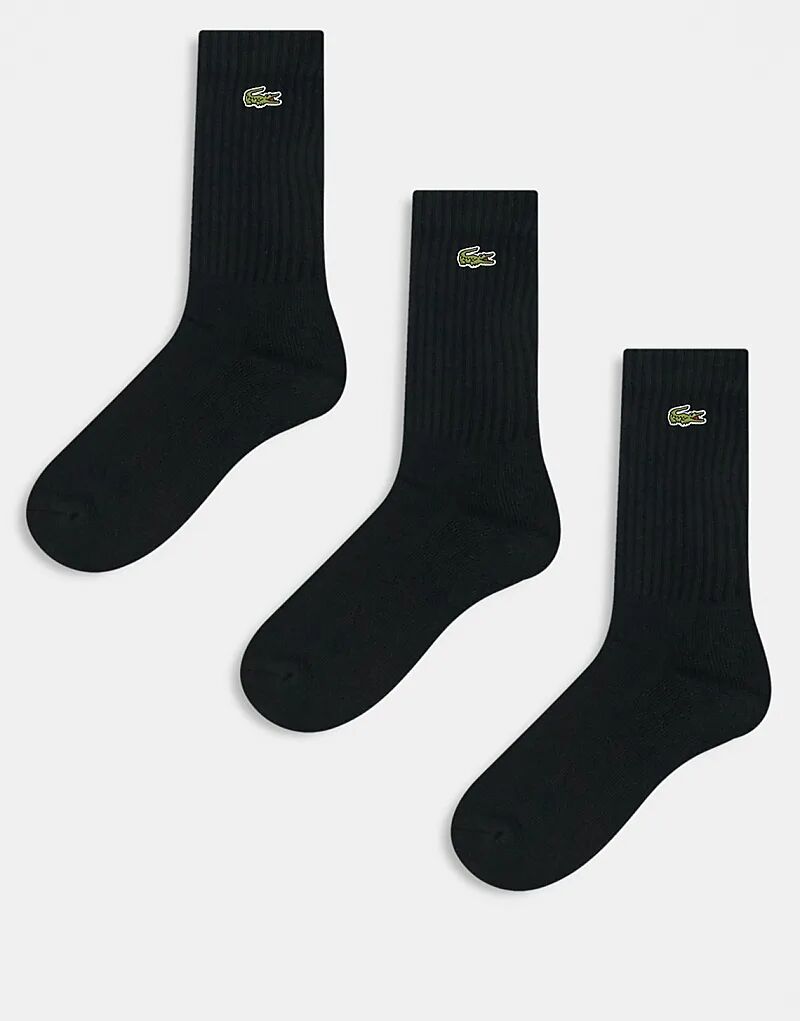 

Упаковка из 3 спортивных носков черного цвета Lacoste