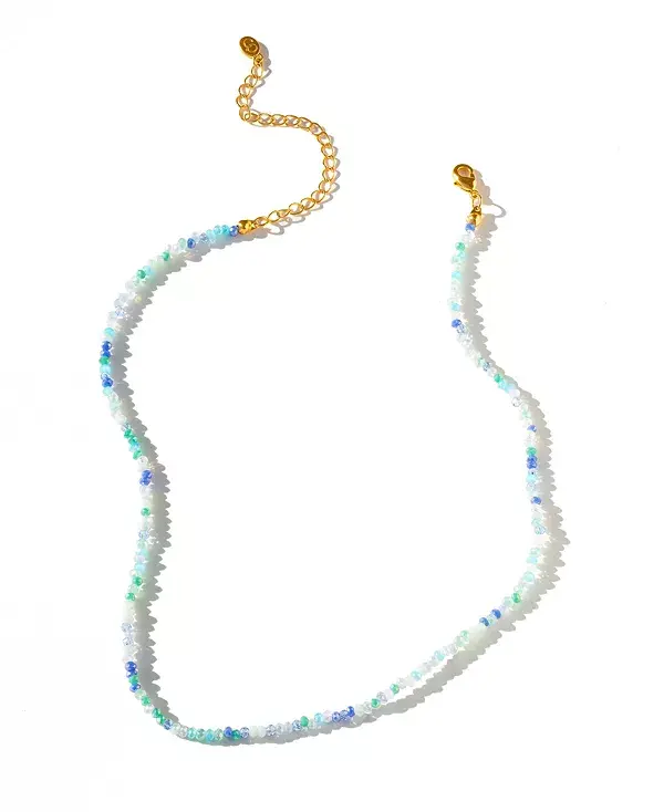 

Ожерелье из позолоченных бусин цвета кристальной голубой лагуны Girls Crew, gold