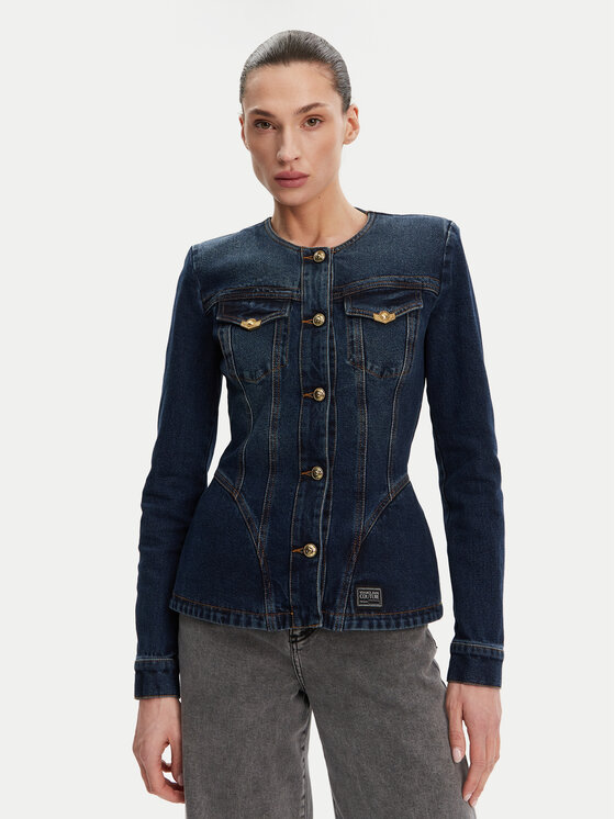 

Облегающая джинсовая куртка 78HAS457 Versace Jeans Couture, синий