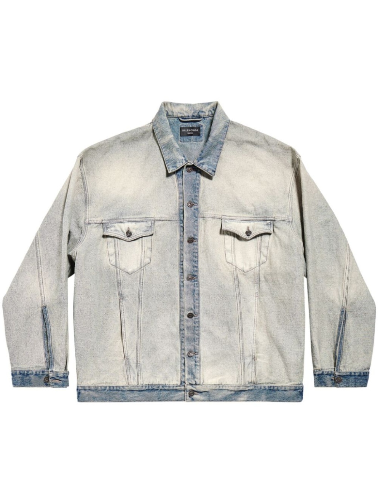 

Balenciaga oversized washed denim jacket, синий