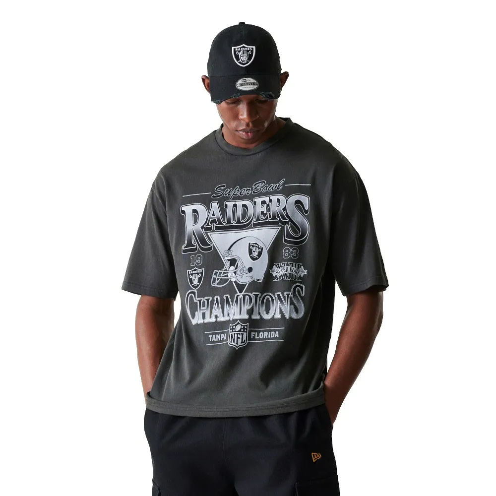 

Футболка New Era NFL Washed Super Bowl Oversized Las Vegas Raiders, серый