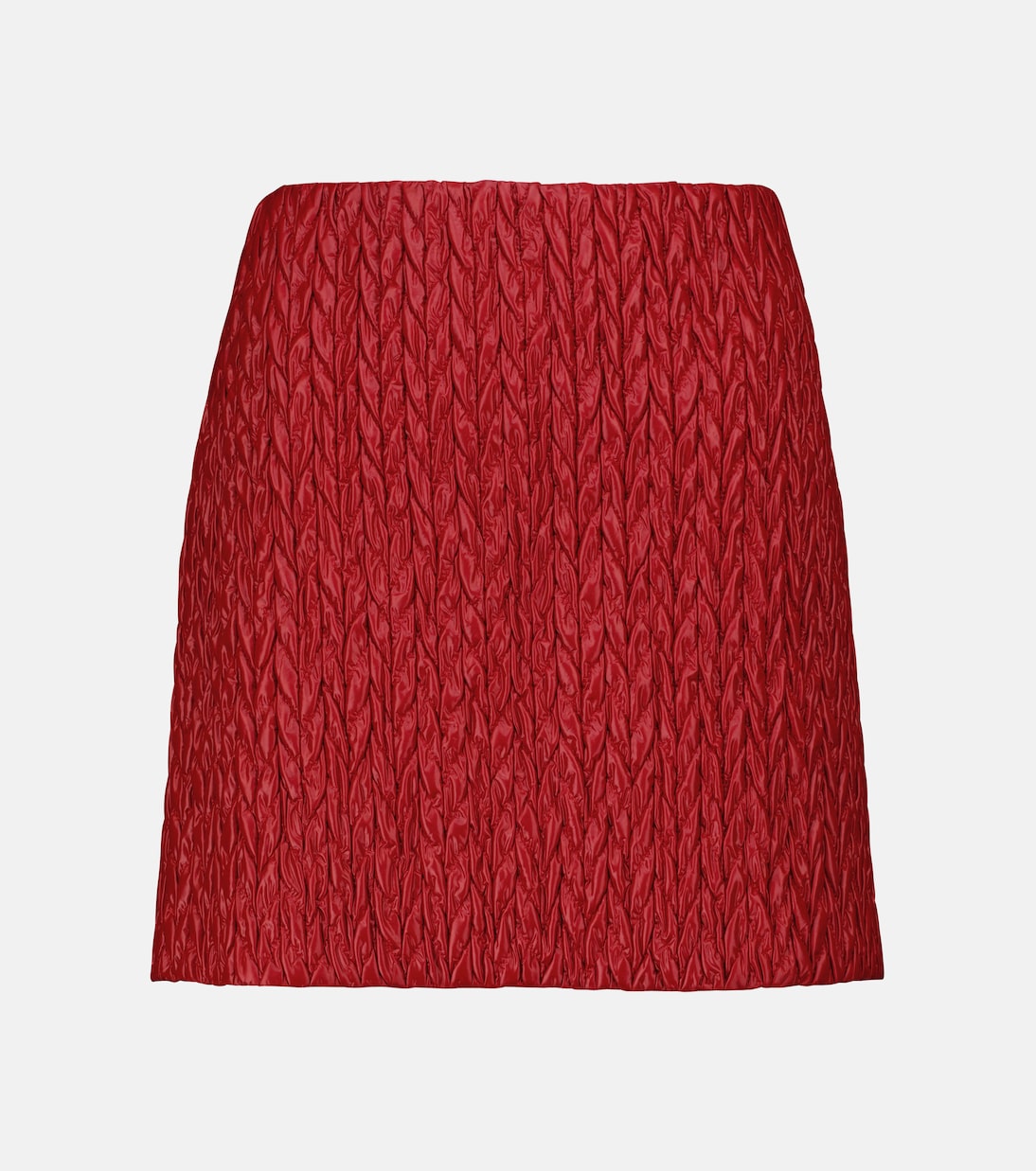 

Стёганая мини-юбка с высокой талией Miu Miu, Rosso