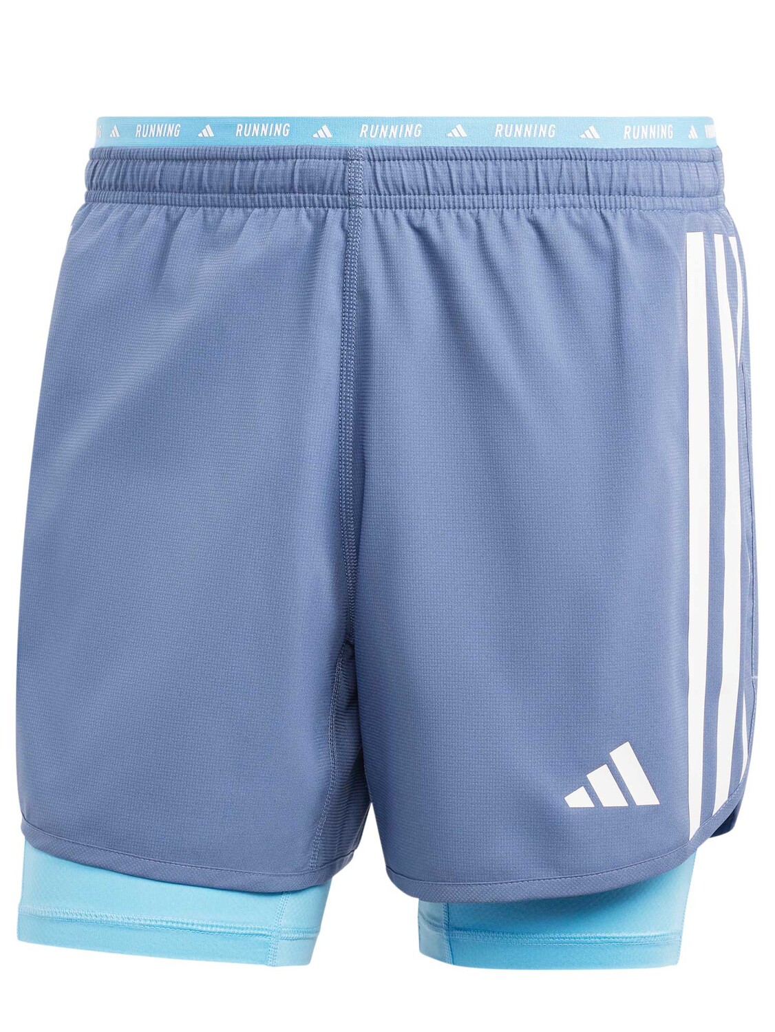 

Шорты Adidas Performance Own The Run 3-Stripes 2-in-1 Shorts, синий