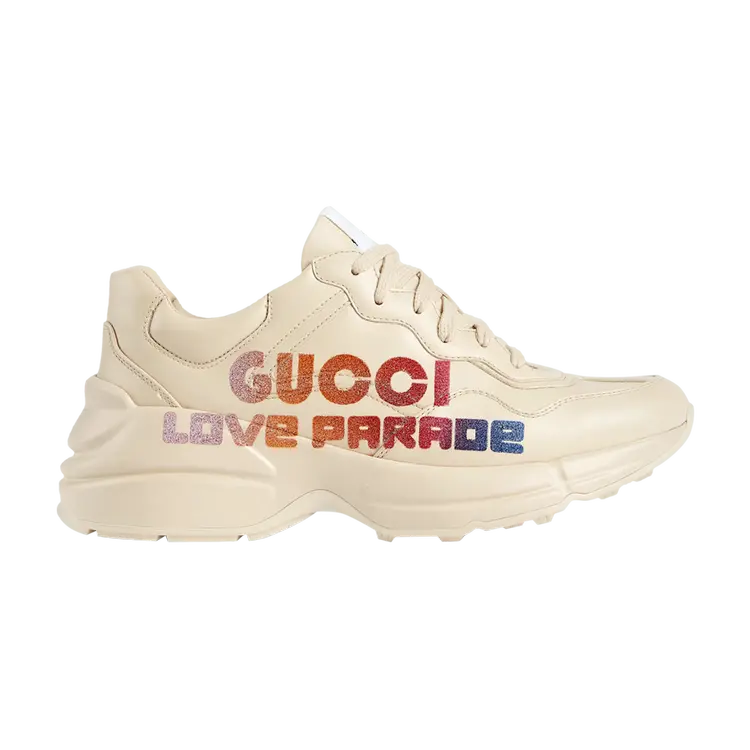 

Женские кроссовки Gucci Rhyton, светло-бежевый