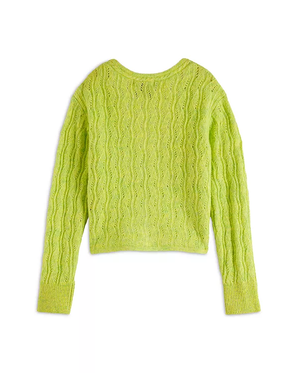 Вязаный кардиган для девочек - для малышей и для взрослых Scotch & Soda, желтый — фото 3