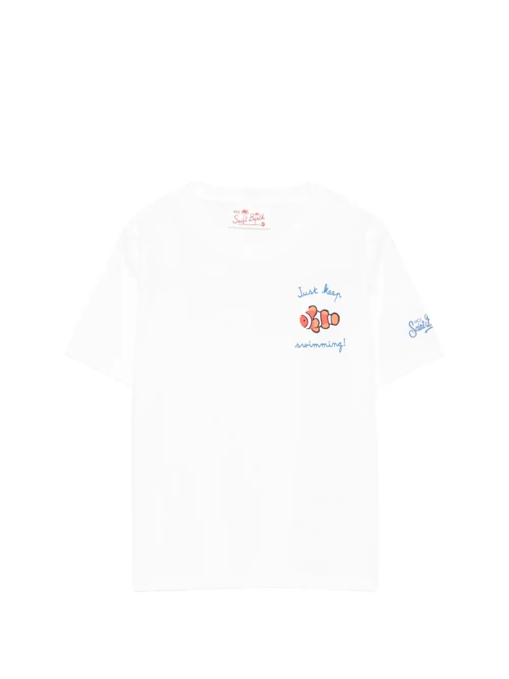 Детская футболка Portofino с вышивкой Mc2 Saint Barth Kids, белый