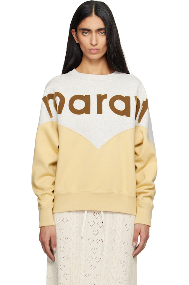 

Isabel Marant Etoile Серо-Желтая толстовка Хьюстон