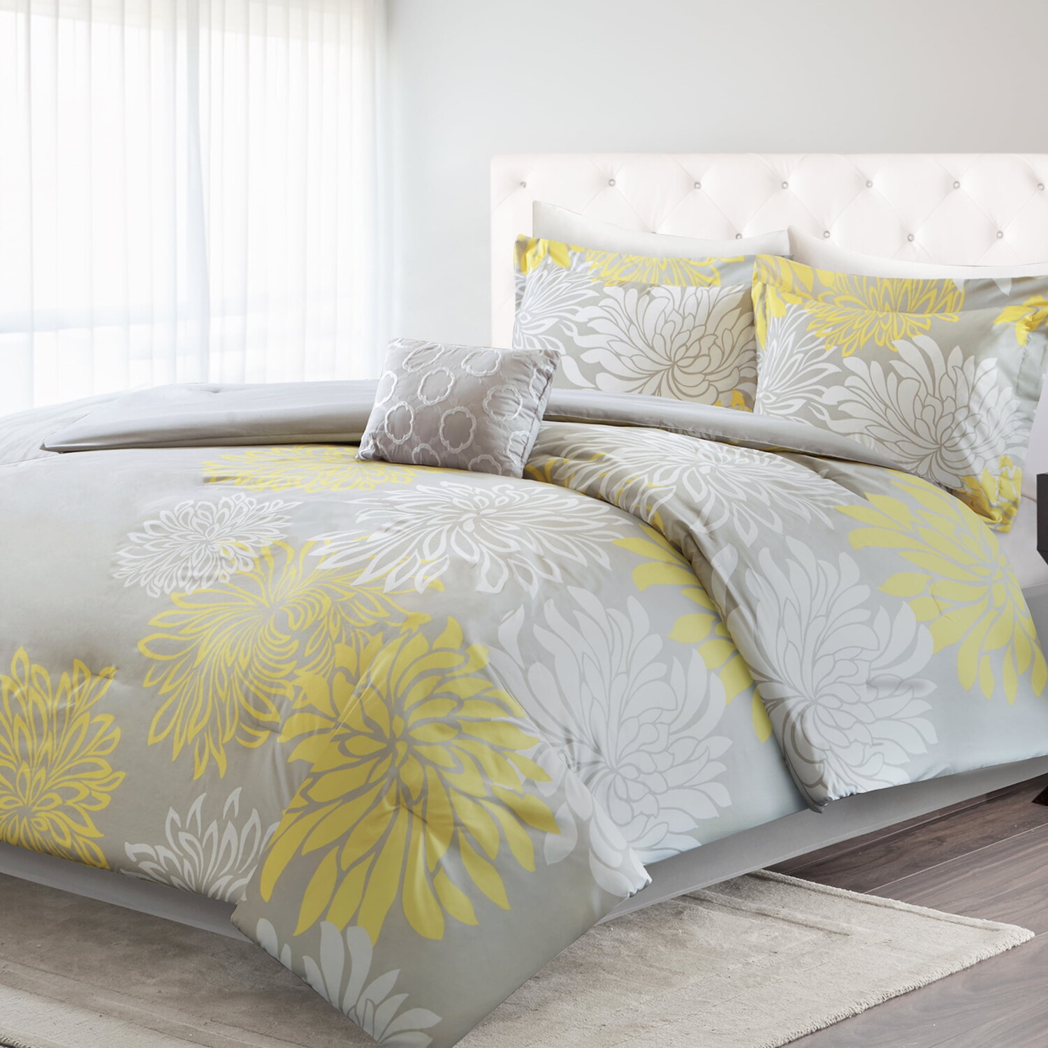 

Комплект постельного белья из 5 предметов размера «queen-size» Comfort, желтый