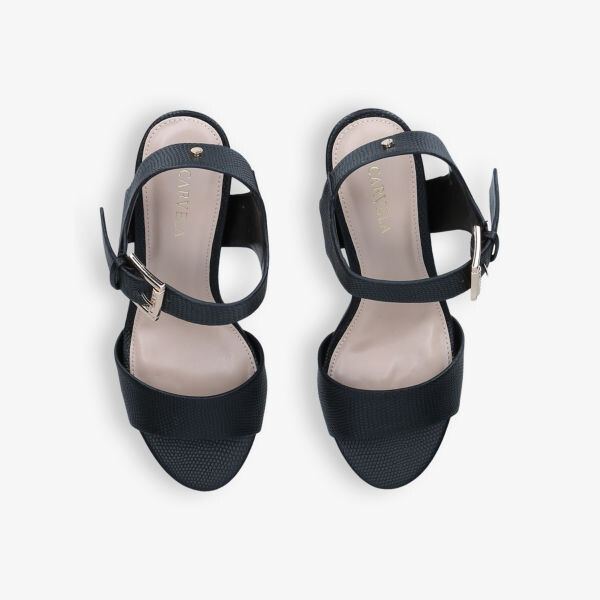 Босоножки Sadie 2 из искусственной кожи с фактурным каблуком Carvela, черный — фото 2