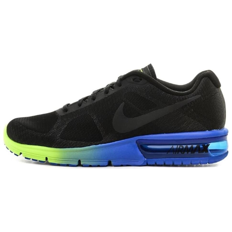 

Кроссовки Air Max Sequent для бега мужские с низким верхом, черные/зеленые/синие Nike