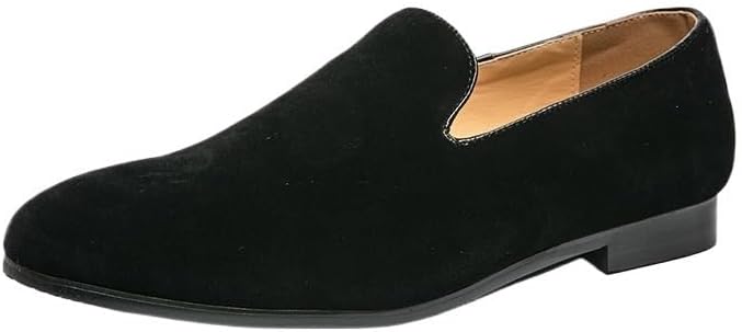 

Мужские классические кожаные лоферы, деловая замша, без застежек, нескользящие и износостойкие, для повседневной носки, вечеринок, свадеб Zestrelax, черный