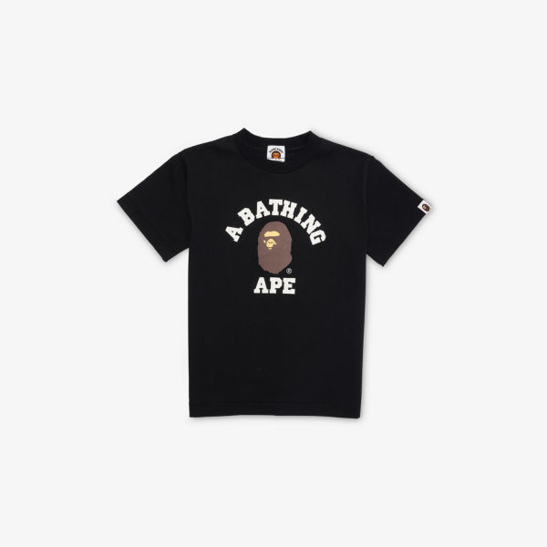 

Футболка с коротким рукавом Ape-Head из хлопкового джерси для детей 2-9 лет A Bathing Ape, черный