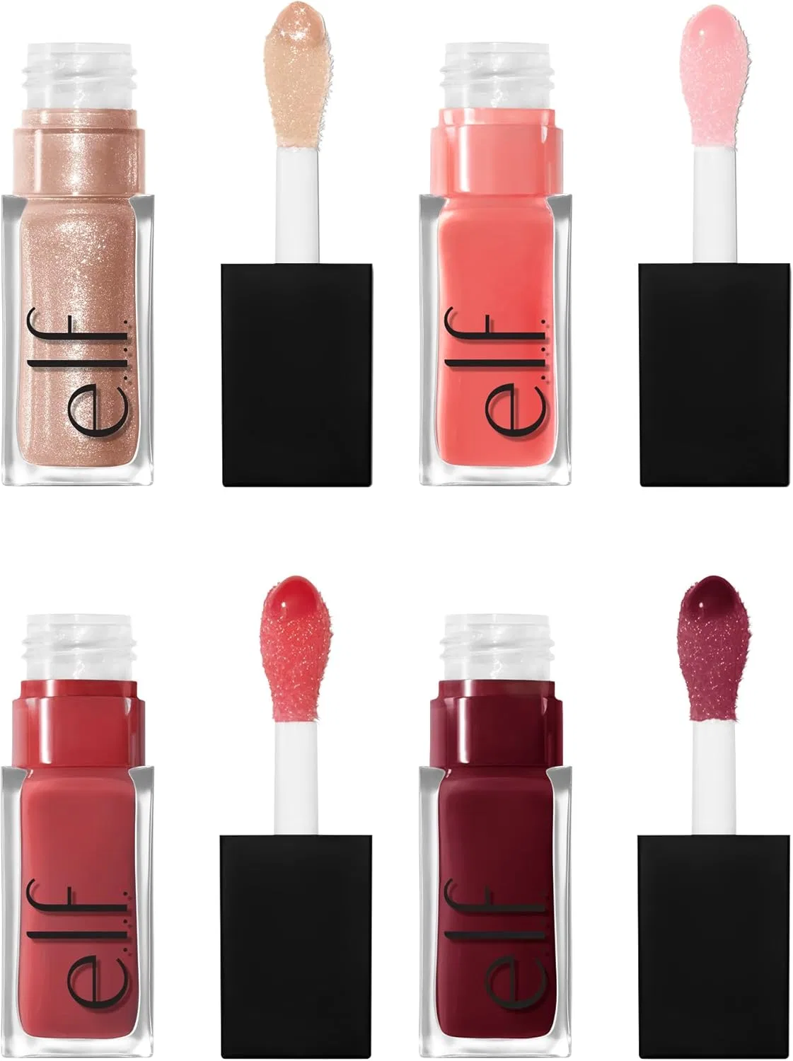 Набор блесков для губ e.l.f. Glow Reviver Quad Goals Lip Oil Kit, 4 шт., 0.25 Fl Oz — фото 2