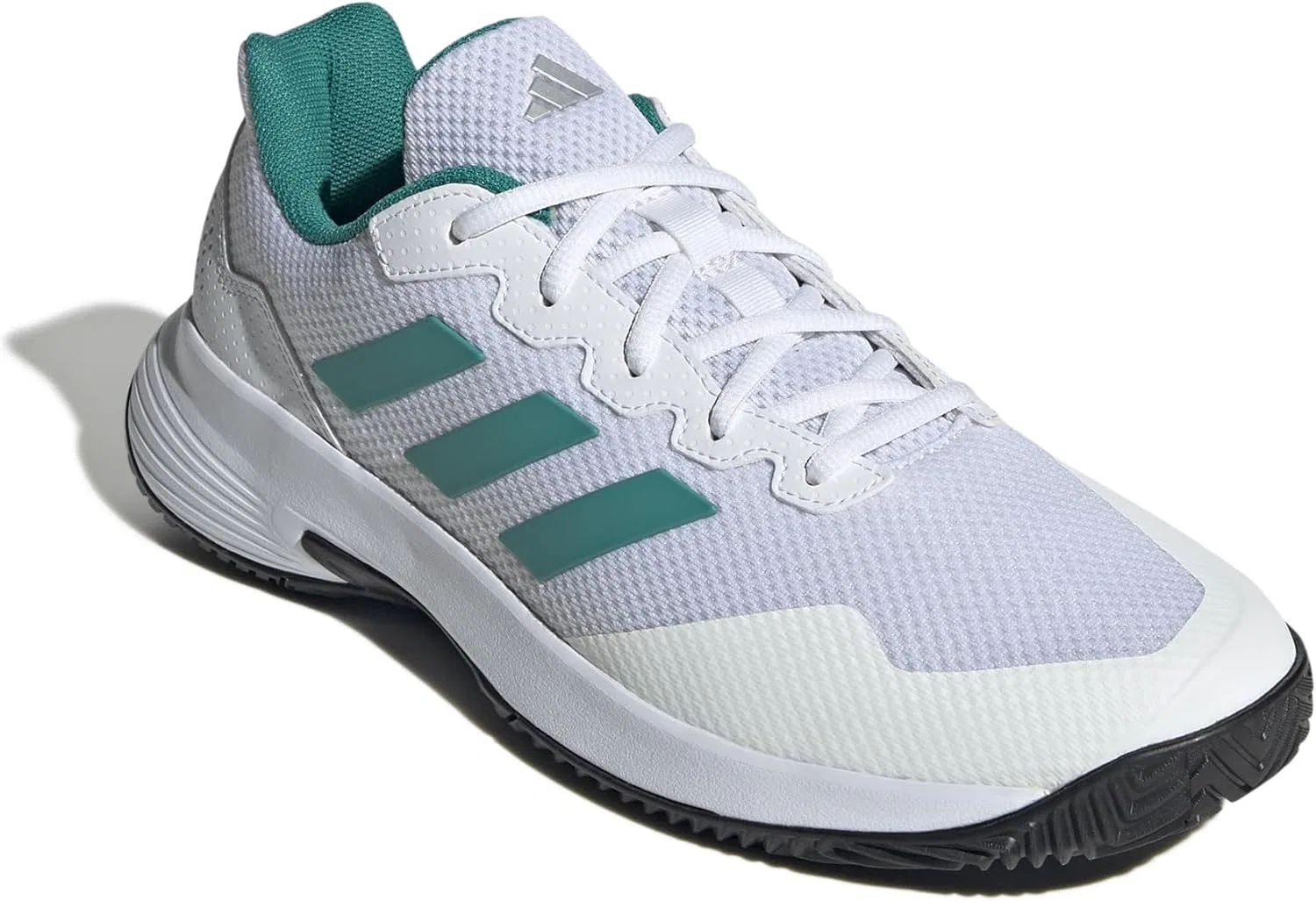 Мужские теннисные кроссовки Adidas Gamecourt 2.0, Ftwr White Pure Teal Core Black — фото 3