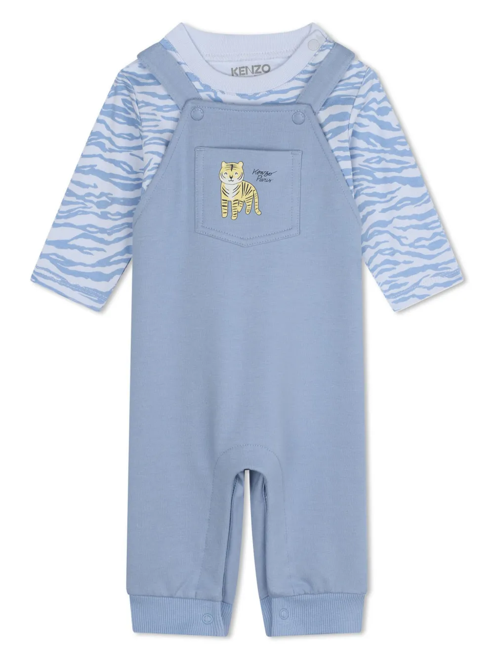 

Комплект из комбинезона и топа с принтом Kenzo Kids, синий