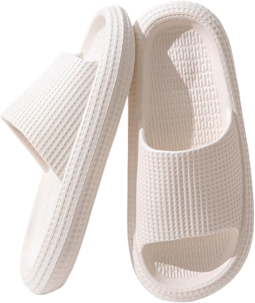 

Тапочки Cliont Cloud для женщин и мужчин, домашние тапочки-подушки, шлепанцы для душа, нескользящие ванной, белый