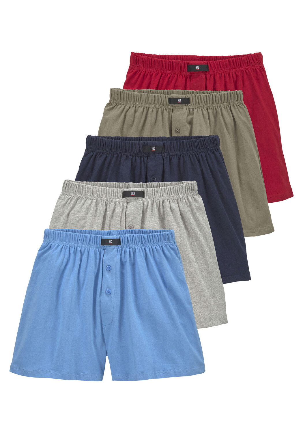 

Боксеры HIS Weiter Boxer, цвет rot, blau, marine, khaki, grau-meliert