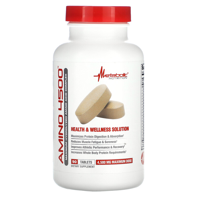 

Metabolic Nutrition, Amino 4500, 90 таблеток