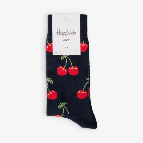 

Носки из хлопка с добавлением эластана Cherry stretch Happy Socks, синий