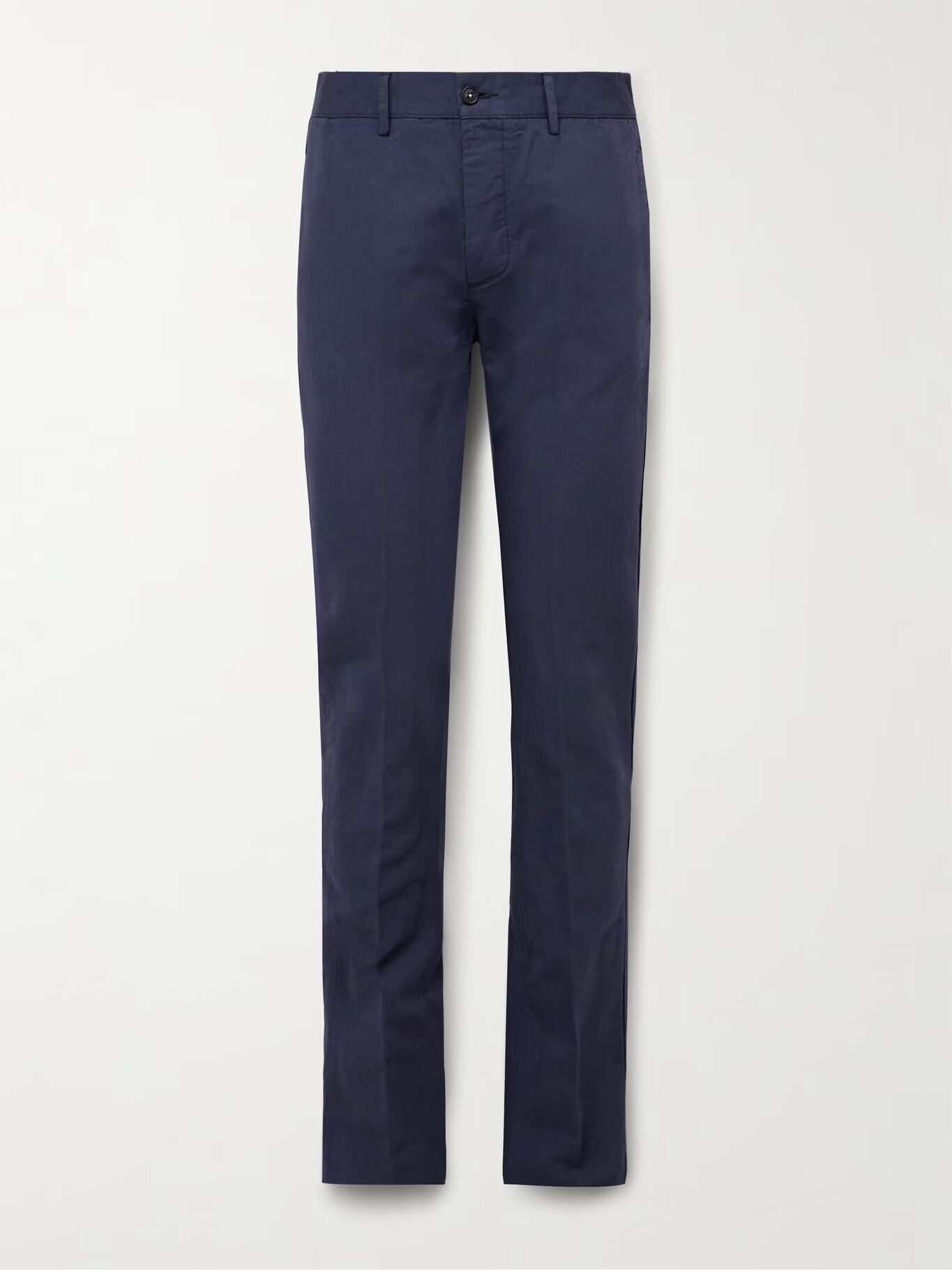 

Mauko Slim-Fit Прямые брюки из хлопчатобумажной и льняной ткани в стиле твил MASSIMO ALBA, темно-синий