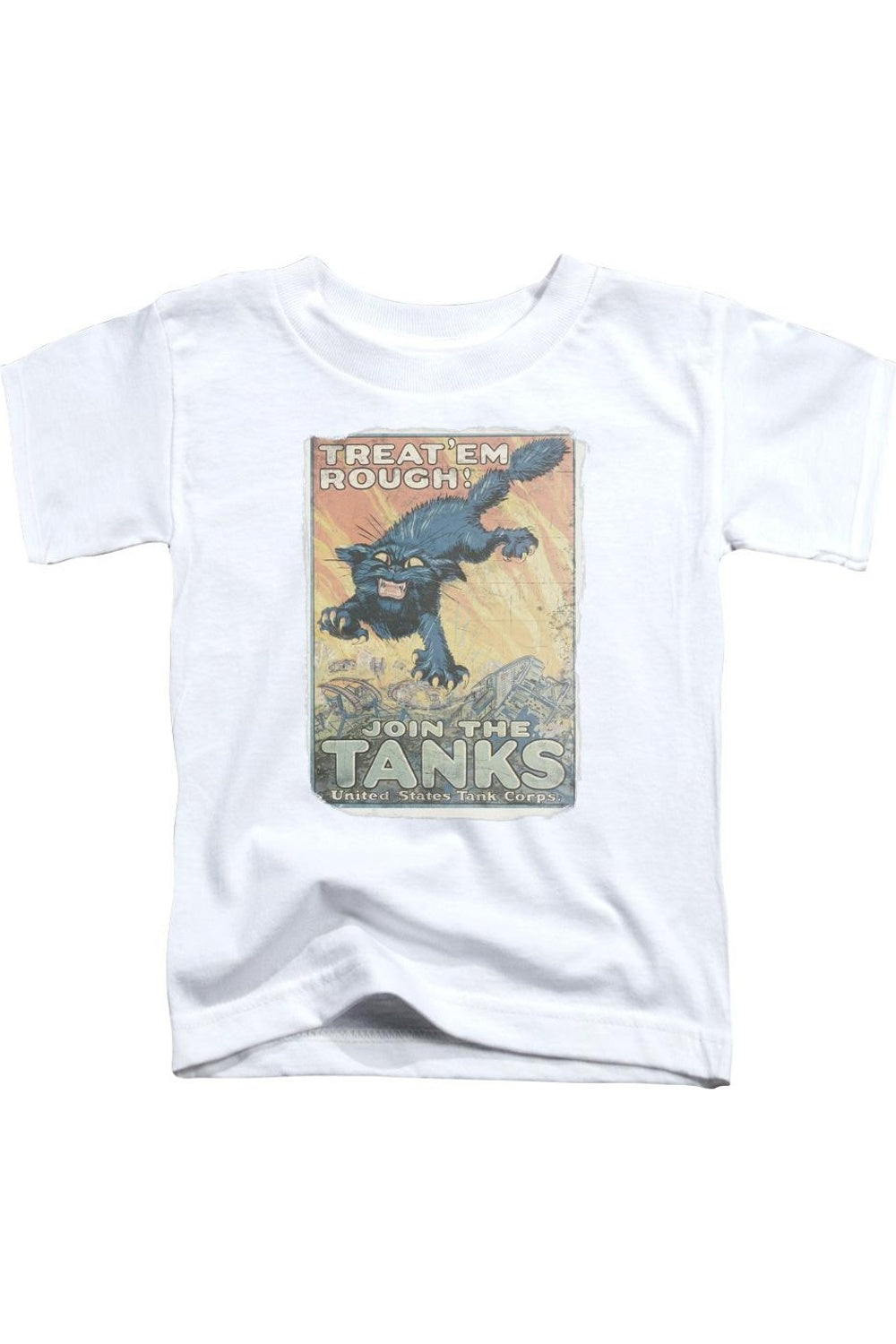 

Футболка U.S. ARMY Treat Em Rough с коротким рукавом для детей Gildan, белый