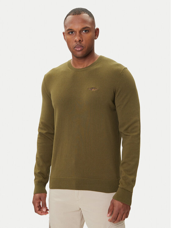 

Свитер regular fit 252MA1611UL00506 Aeronautica Militare, зелёный