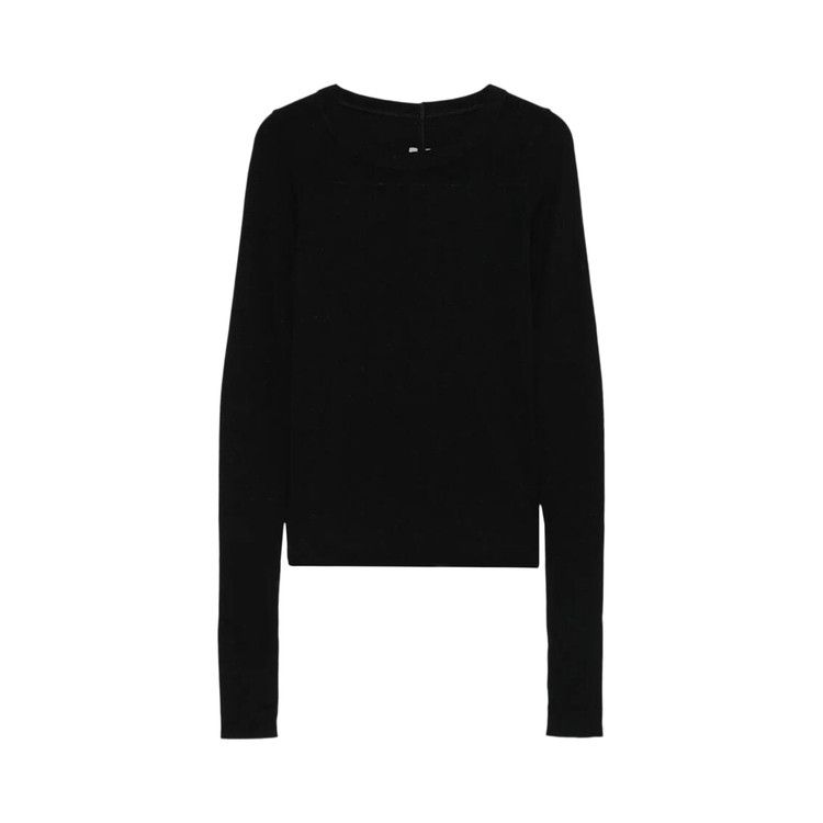 

Футболка Rick Owens Cropped Rib Long-Sleeve T-Shirt, Black