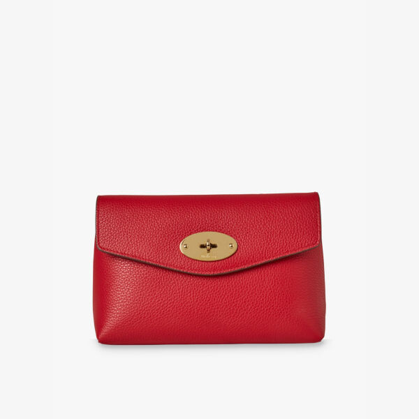 

Косметичка из кожи с гравировкой логотипа Darley Mulberry, красный