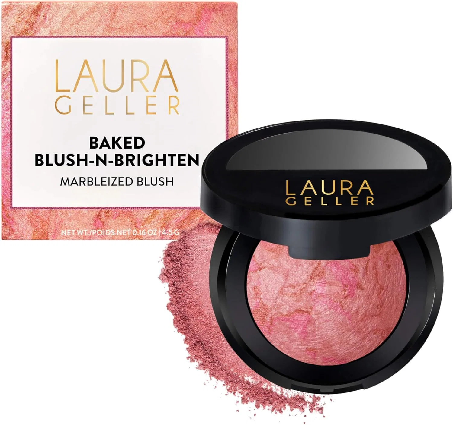 Румяна Baked Blush-N-Brighten, LAURA GELLER NEW YORK, цвет Pink Buttercream, 4.5 г