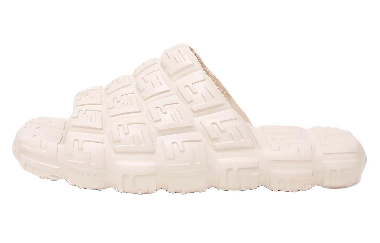 

Мужские тапочки-слайдеры Cloud Rubber Sole цвета экрю FENDI, Ecru