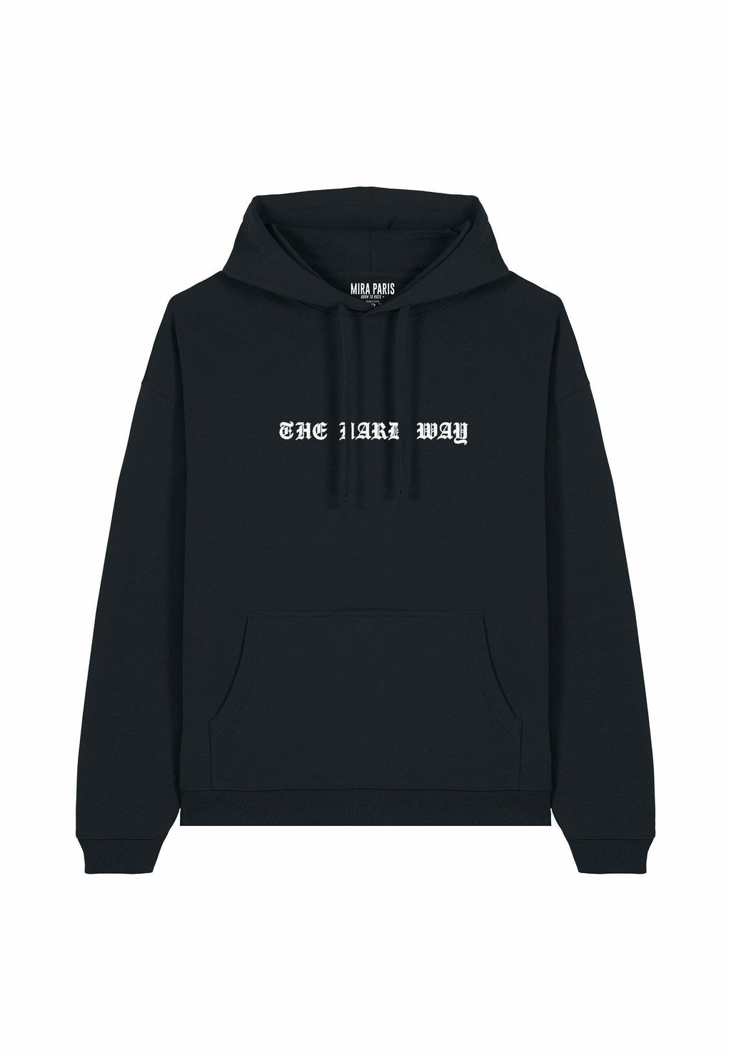 

Толстовка с капюшоном THE HARD WAY EMBROIDERY UNISEX Mira Paris, металлик черный