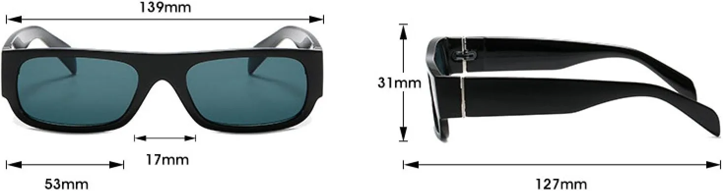 

Винтажные прямоугольные солнцезащитные очки для женщин, модные очки для мужчин, классические панк-очки с защитой от УФ-излучения UV400 VVTWSSW, C5green-black