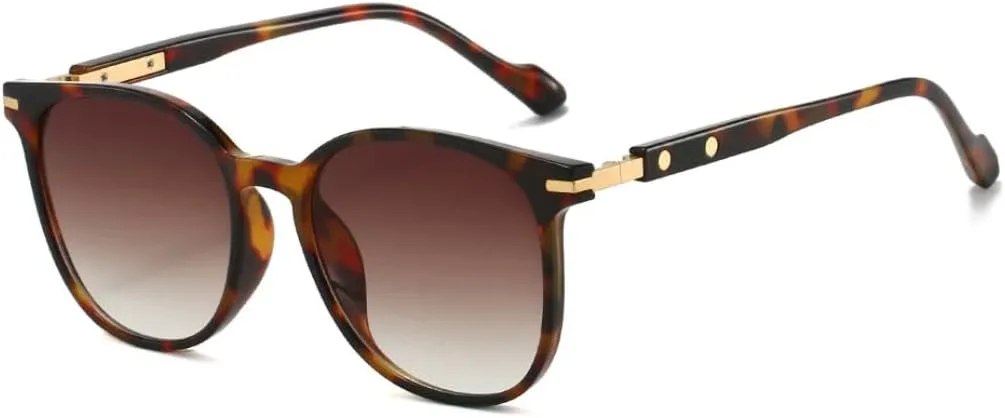 

Роскошные круглые женские солнцезащитные очки с леопардовым градиентом, модный дизайн, трендовые повседневные мужские солнцезащитные очки UV400 SZVVBKK, Leopard Brown