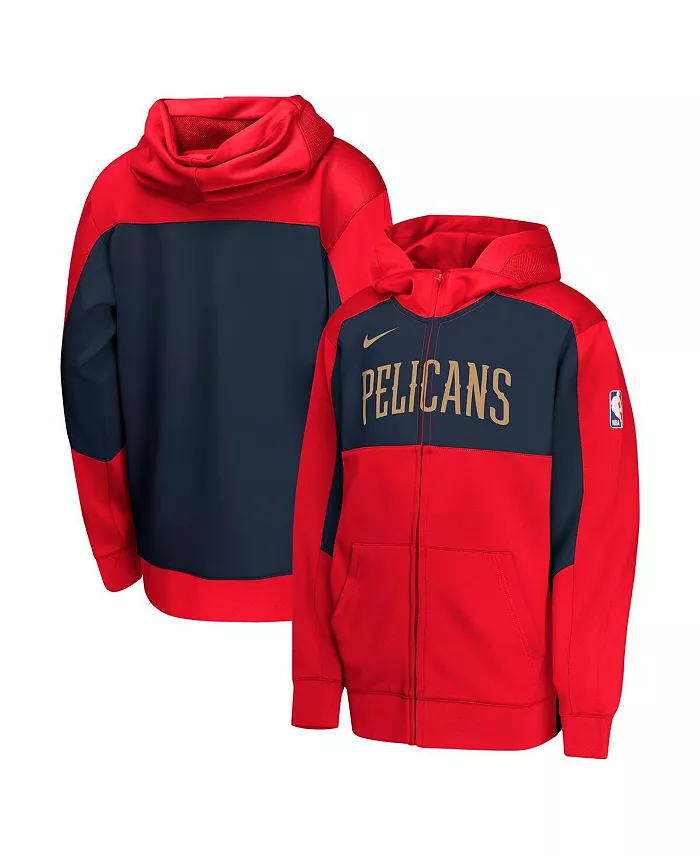 

Молодежная худи New Orleans Pelicans Authentic On-Court Showtime Performance на молнии, цвет красно-синий Nike