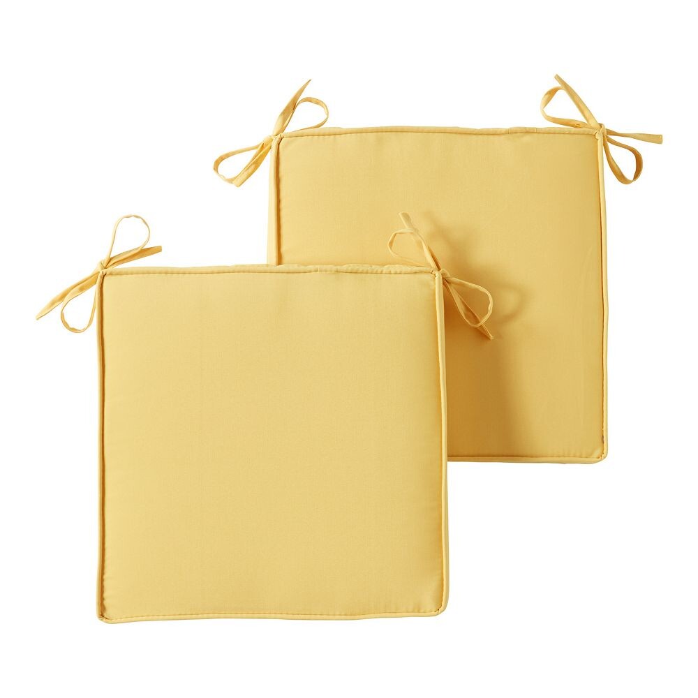 

Greendale Home Fashions Набор подушек для уличного квадратного стула из 2 предметов, цвет Sunbeam