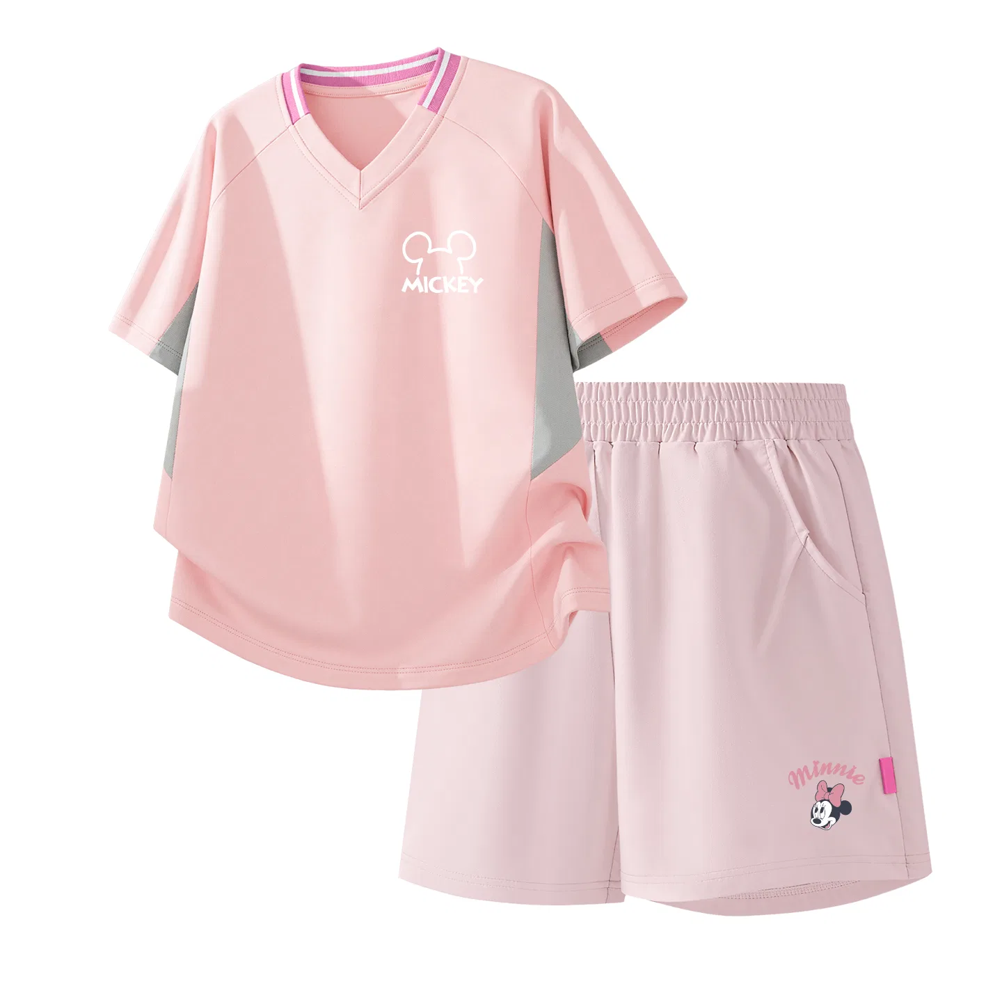 Детский спортивный костюм Casual Sportswear 2 Piece Set Disney, Silicone Di-Lift K Pink+Di-Lift K_Bottom Right Milk Glaze Pink — фото 4