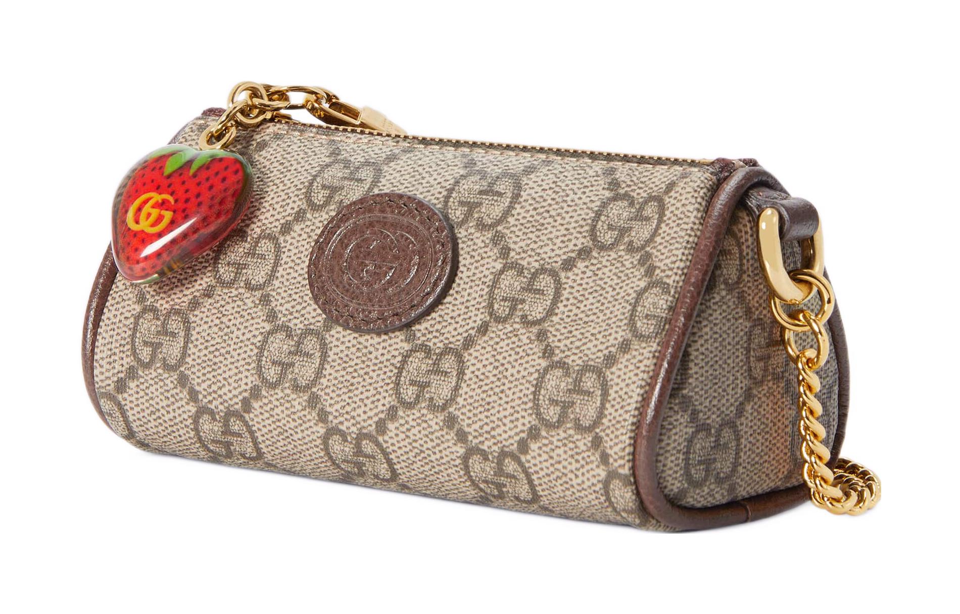 Кошелек с двойной G клубникой GUCCI — фото 2