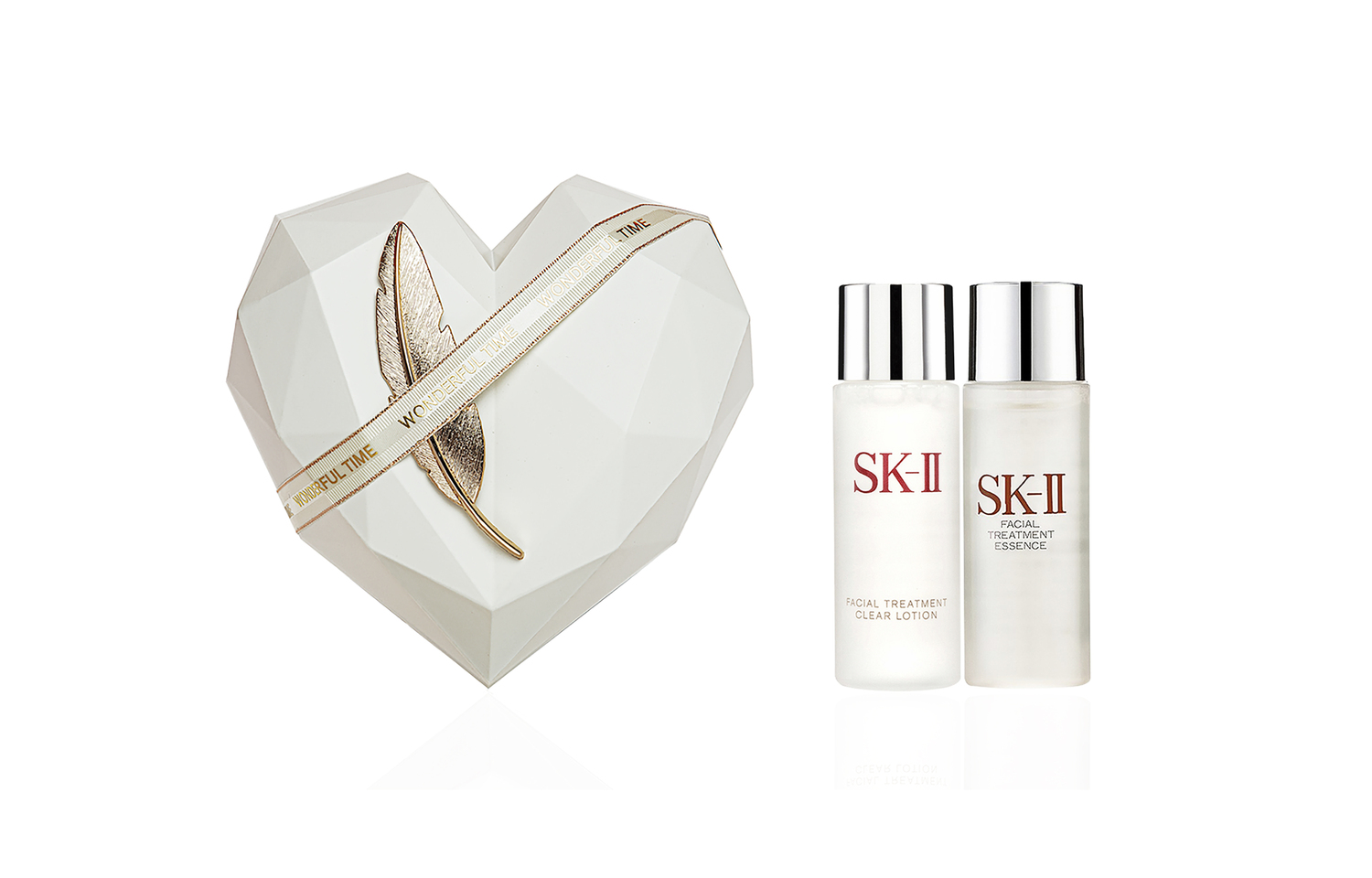 Fairy Water Platinum Angel набор для ухода за кожей коробка увлажняющая сыворотка 30 мл + успокаивающий и осветляющий лосьон 30 мл SK-II — фото 2