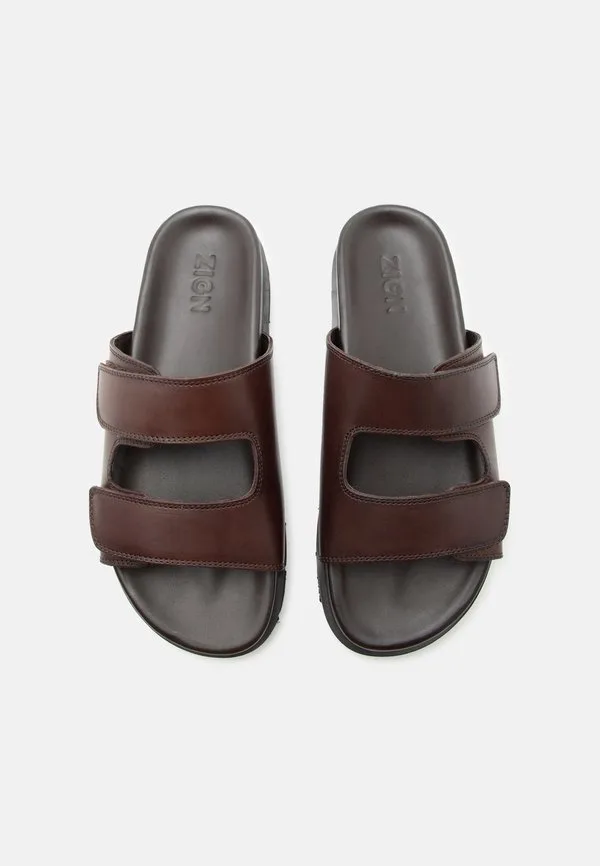 Кожаные мюли Zign, Dark Brown — фото 4